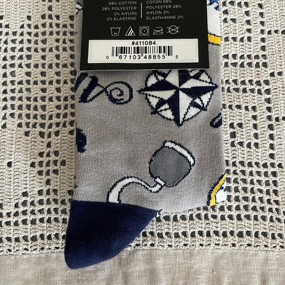 NEW with tags YoSox grey, red, navy, white & yellow socks men’s size 7-12 rare - Picture 9 of 9